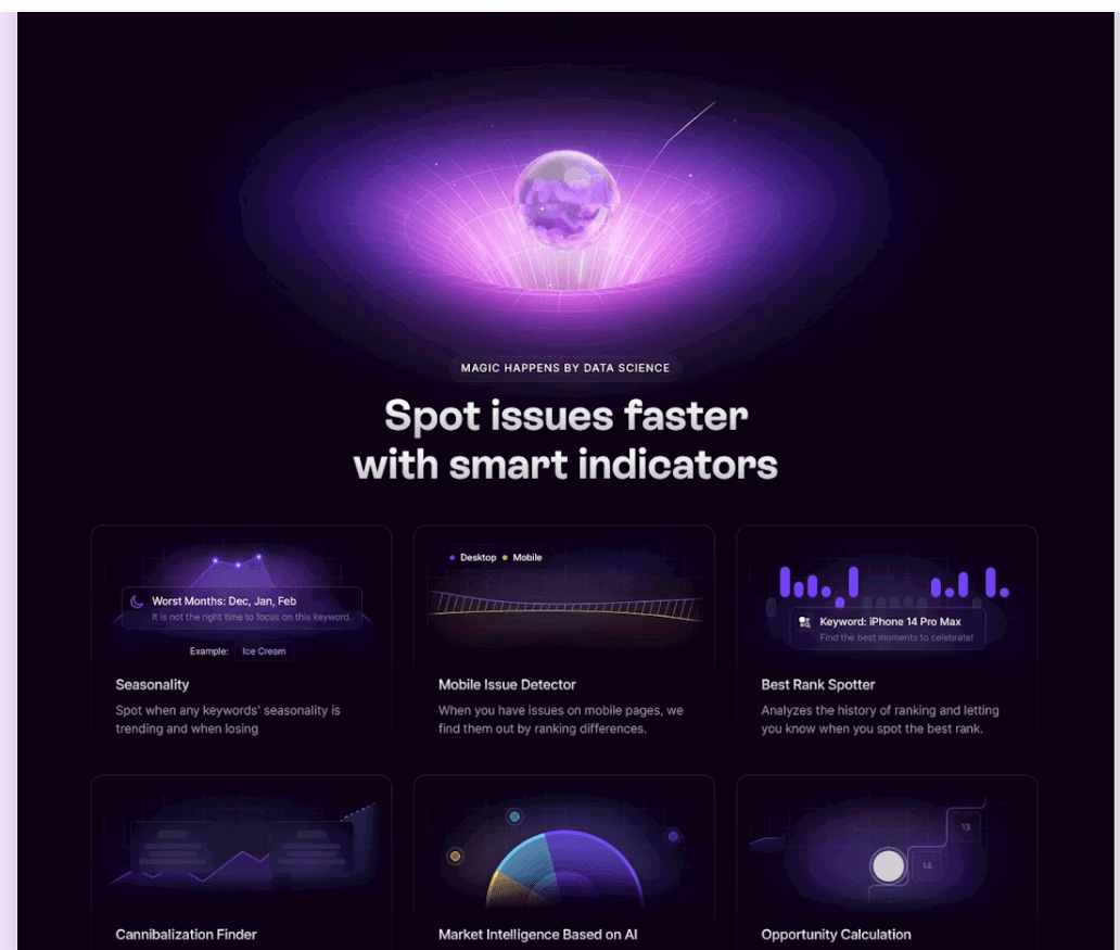 Designed in seconds landing page design